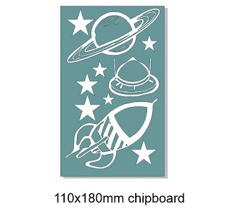 Space ship 110 x 180mm, Min buy 3